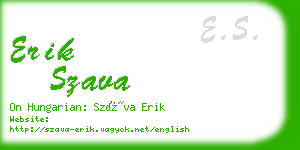 erik szava business card